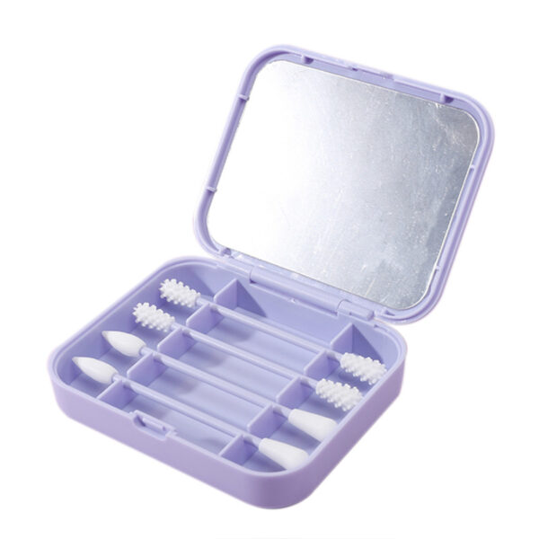4pcs Reusable Cotton Swabs Silicone Washable Ear Buds with Mirror - Image 2