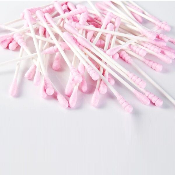 Pink Spiral Tip Paper Stick Cotton Swabs 200 Count in Plastic Canister - Image 6