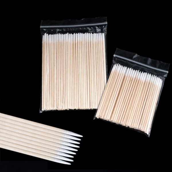 Microblading Cotton Swabs Pointed Tip Wooden Stick Cotton Swabs 3inch 4inch 100pcs/bag Tattoo Permanent Supplies - Image 10