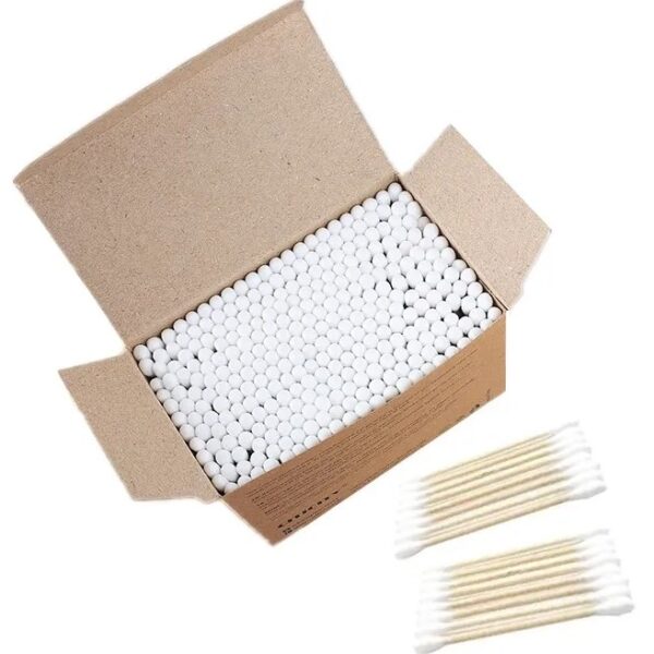 Custom Paper Box Bamboo Cotton Swabs (200/300 Count) - Image 2
