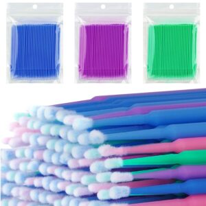 Disposable Micro Fiber Cotton Applicator Brush for Eyelash Extension 100pcs/bag (Tip Diameter 2mm)