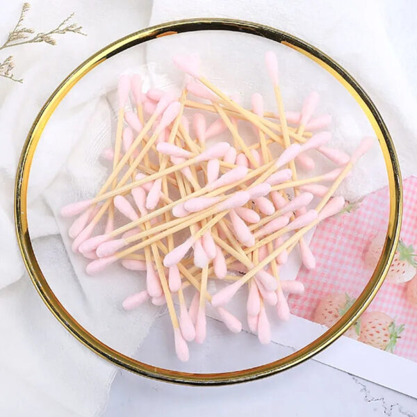 Custom Paper Box Colorful Tip Bamboo Cotton Swabs 100 Count - Image 6