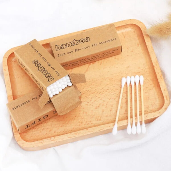Portable Paper Box 20 Count Bamboo Cotton Swabs for Travel/Hotel - Image 5