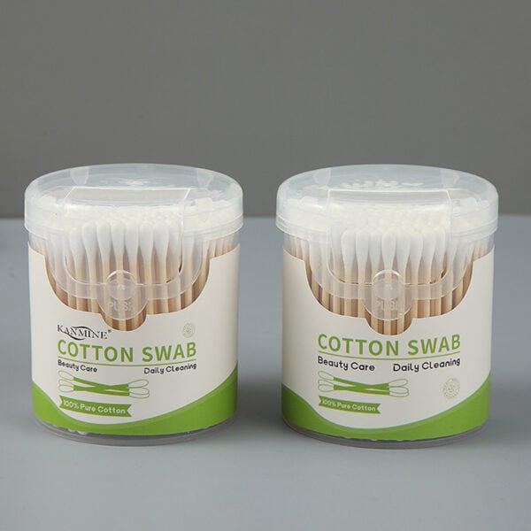 Custom Plastic Canister Bamboo Cotton Swabs (200 count) - Image 7