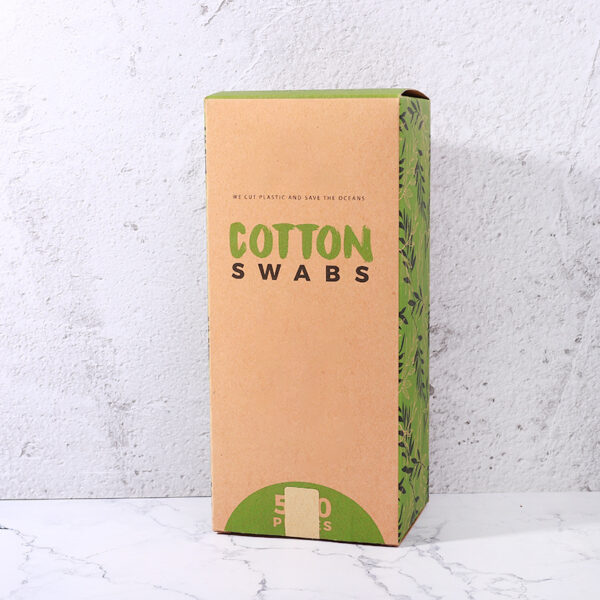 Biodegradable Bamboo Stick Cotton Swabs 500 Count in Paper Drawer Box - Image 6