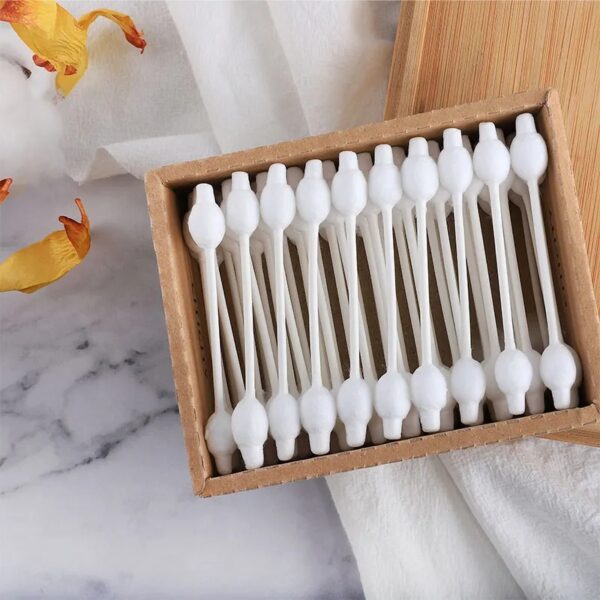 Safety Tip Cotton Swabs 55 Count in Paper Drawer Box (Bamboo/Paper Stick) - Image 6