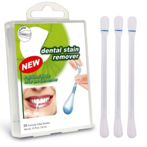 Liquid Cotton Swabs for Dental Stain Remover 24 Count Individual Packaging in Lock Box