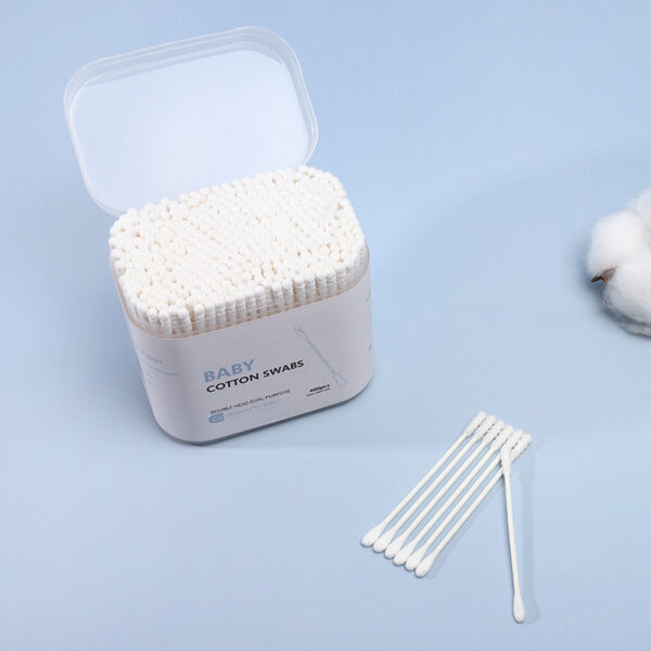 Paper Stick Spiral + Ear Spoon Tip Baby Cotton Swabs 200/400 Count in Plastic Box - Image 9
