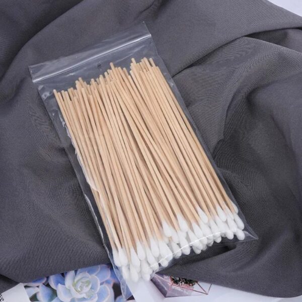 6 inch Round Tip Cotton Tipped Applicator 100 Count in Zip Bag - Image 3
