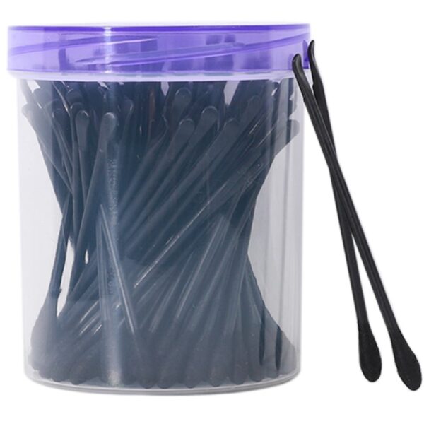 Colorful Plastic Stick Cotton Swabs with Plastic Ear Spoon 100 Count - Image 4