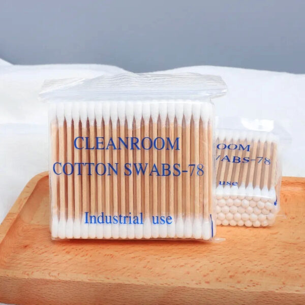 Cleanroom Industrial Use 3 inch Cotton Swabs 100 Count in Zip Bag (Double/Single Tip) - Image 6