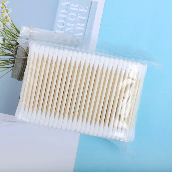 Custom Lable Sticker Zip Bag Paper Stick Cotton Swabs 100/200/300 Count - Image 6