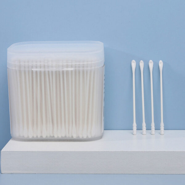 Paper Stick Spiral + Ear Spoon Tip Baby Cotton Swabs 200/400 Count in Plastic Box - Image 4