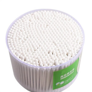 Custom Label Paper Stick Cotton Swabs 500pcs in Plastic Box