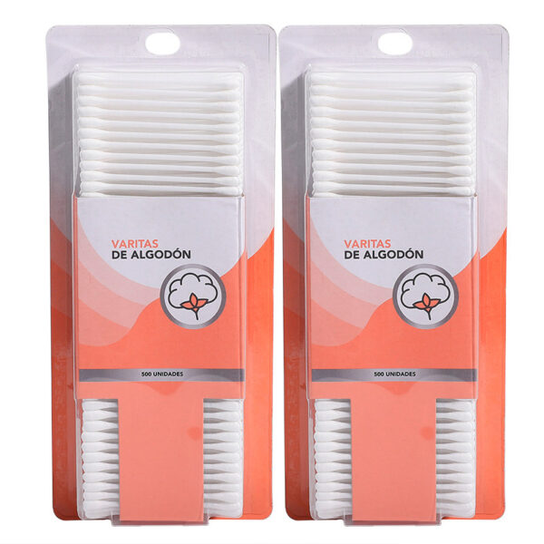 Paper Stick Cotton Swabs 500 Count Blister Card Packaging - Image 3