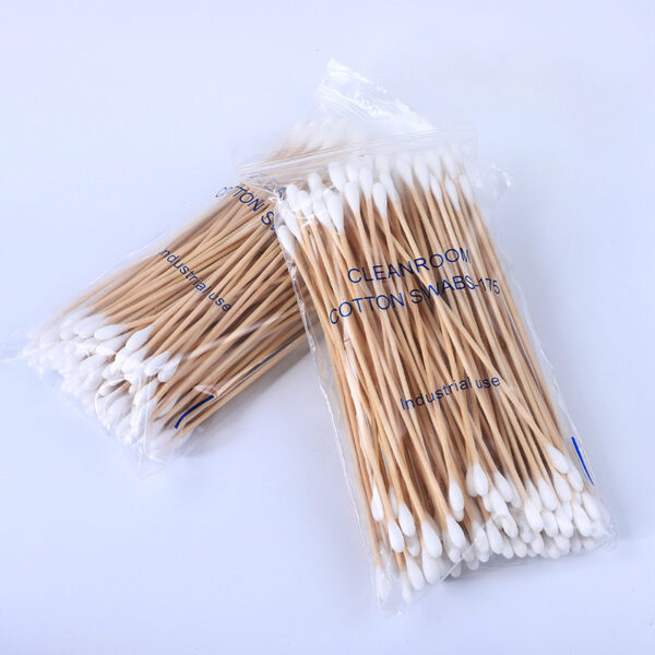 Cleanroom Industrial Use 6 inch Double Round Tip Cotton Tipped Applicator 100 Count in Zip Bag - Image 5