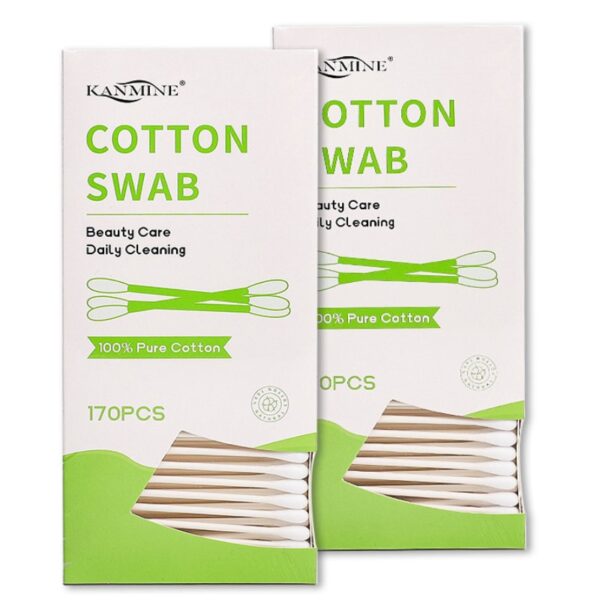 Biodegradable Paper Stick Cotton Swabs 170 Count in Paper Drawer Box - Image 3