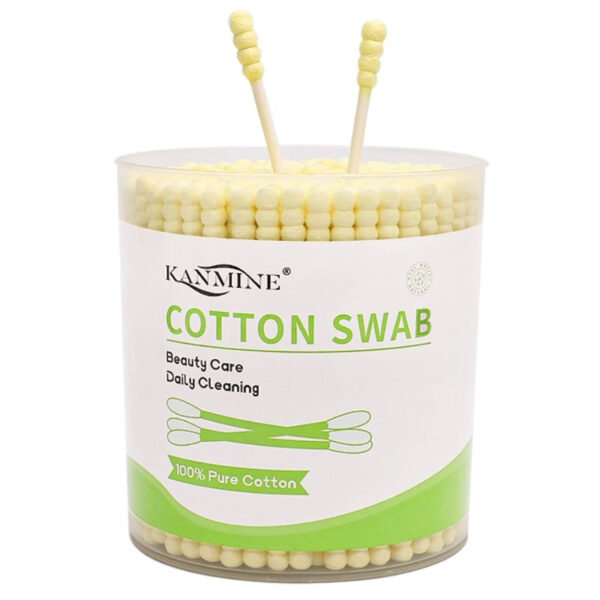 Spiral/Pointed Yellow Tip Paper Stick Cotton Swabs 200 Count - Image 3