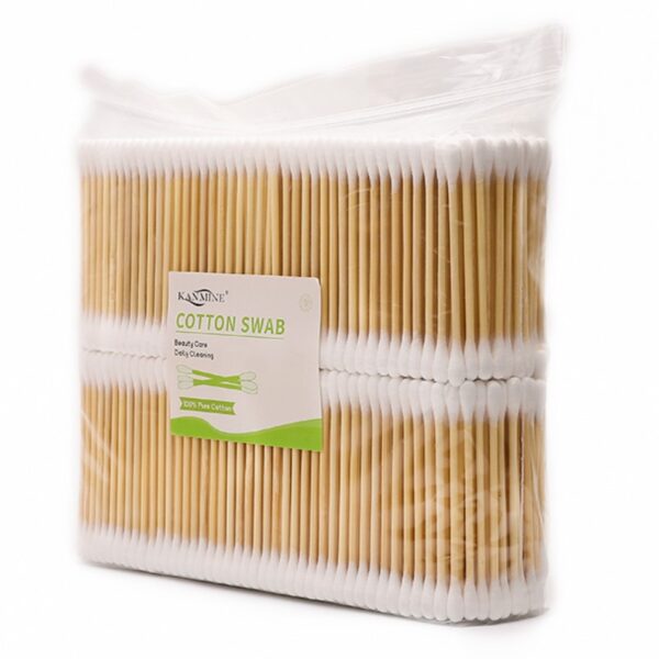 XXL Packaging 1000 Count Zip Bag Bamboo Cotton Swabs - Image 2