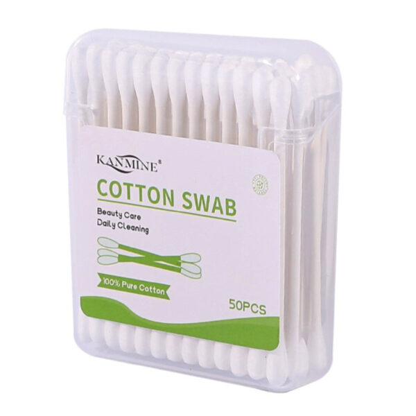 Paper Stick Cotton Swabs 50 Count in Custom Plastic Box - Image 2