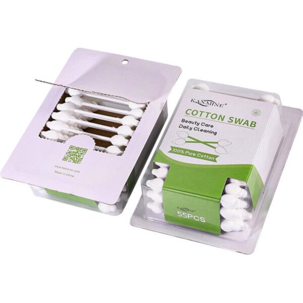 Safety Tip Cotton Swabs 55 Count Blister Card Packaging - Image 4