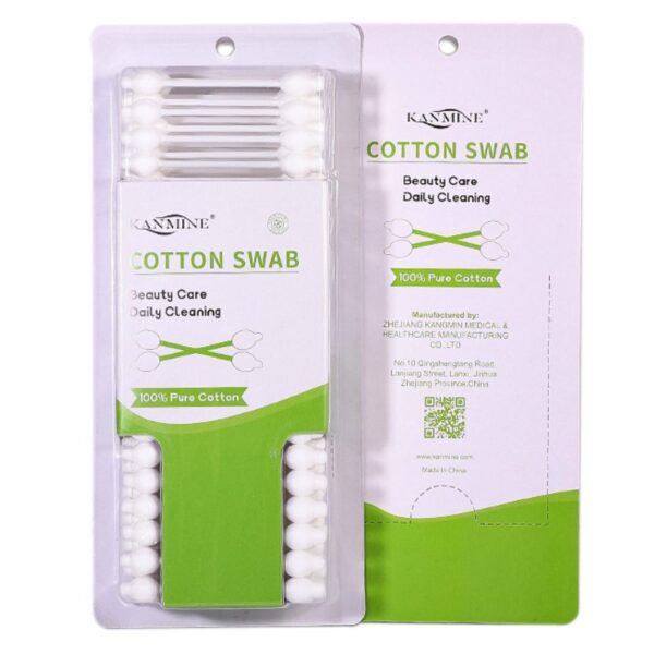 Safety Tip Cotton Swabs 100 Count Blister Card Packaging - Image 3