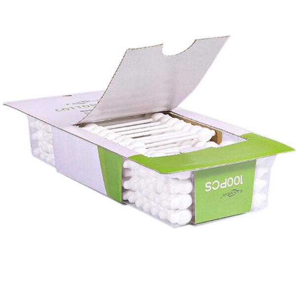 Safety Tip Cotton Swabs 100 Count Blister Card Packaging - Image 4