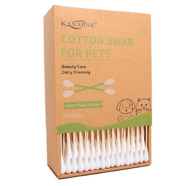 6 inch Big Tip Pet Use Bamboo Stick Cotton Swabs 200 Count - Image 4