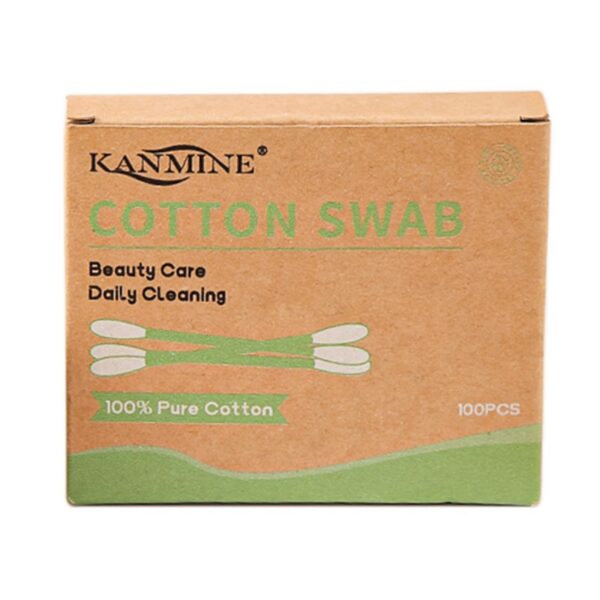 Biodegradable Paper Box Bamboo Cotton Swabs 100/200 Count - Image 5