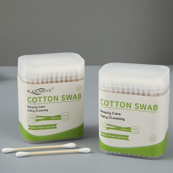 Custom Plastic Canister Bamboo Cotton Swabs (100/200 count) - Image 5