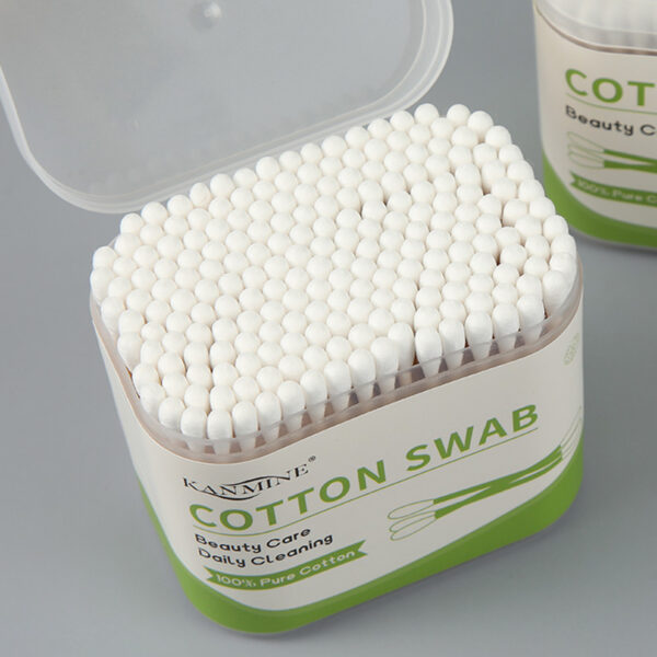 Custom Plastic Canister Bamboo Cotton Swabs (100/200 count) - Image 3