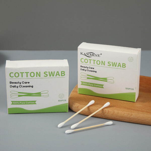 Custom Paper Box Bamboo Cotton Swabs (100/200 Count) - Image 2