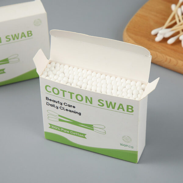 Custom Paper Box Bamboo Cotton Swabs (100/200 Count) - Image 4