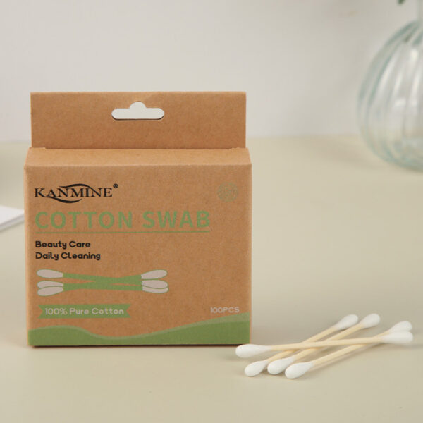 Custom Paper Box Bamboo Cotton Swabs (100 Count) - Image 4