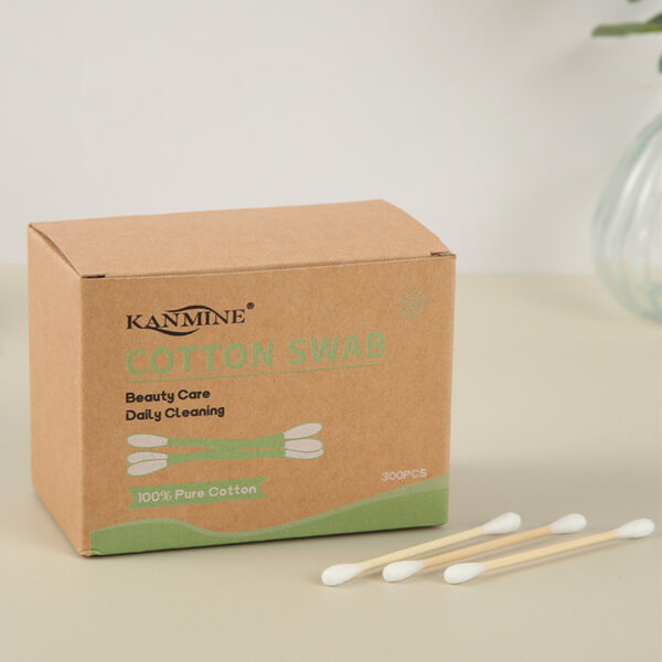 Custom Paper Box Bamboo Cotton Swabs (300 Count) - Image 3