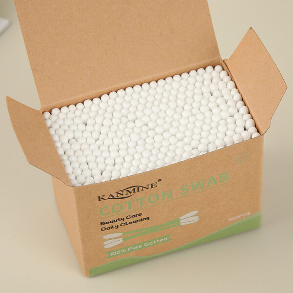 Custom Paper Box Bamboo Cotton Swabs (300 Count) - Image 2