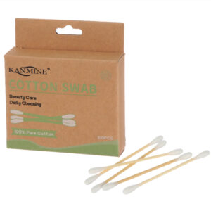 Custom Paper Box Bamboo Cotton Swabs (100 Count)
