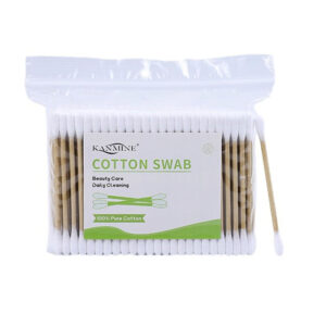 Zip Bag Brown Paper Stick Cotton Swabs (100/200/300/400 Count)
