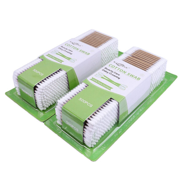 Brown Paper Stick Cotton Swabs with Blister Card Packaging (500/600 Count) - Image 7