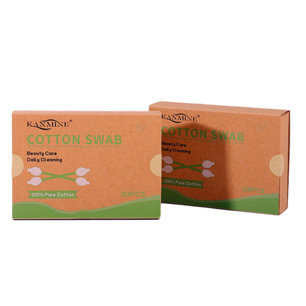 Safety Tip Bamboo Cotton Swabs 33 Count in Drawer Box - Image 6