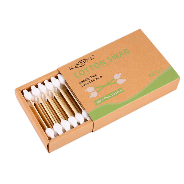 Safety Tip Bamboo Cotton Swabs 33 Count in Drawer Box - Image 3