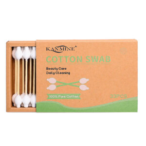 Safety Tip Bamboo Cotton Swabs 33 Count in Drawer Box