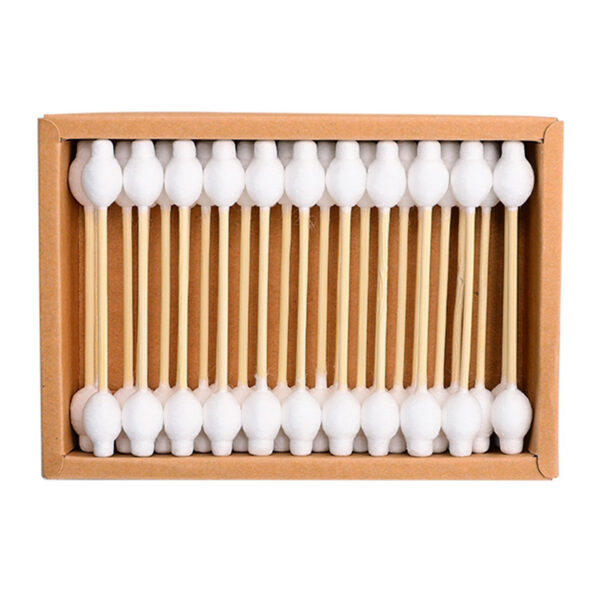 Safety Tip Bamboo Cotton Swabs 33 Count in Drawer Box - Image 4