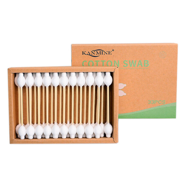 Safety Tip Bamboo Cotton Swabs 33 Count in Drawer Box - Image 5