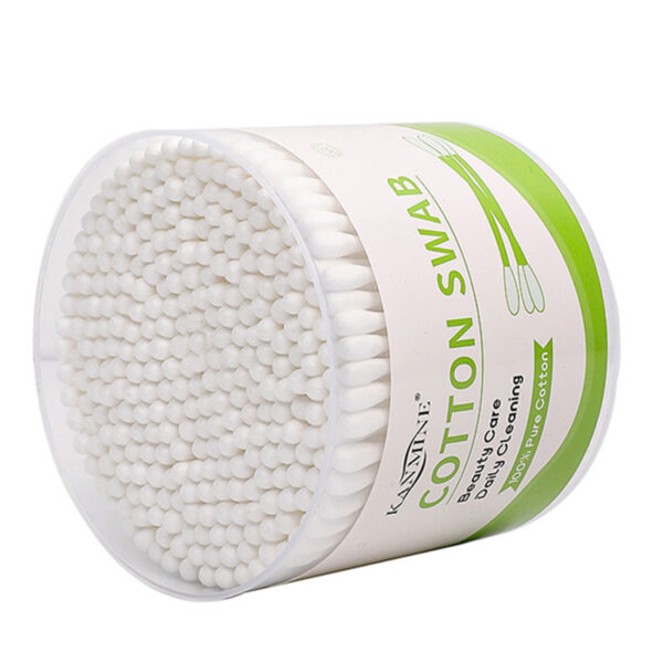 Plastic Stick Cotton Swabs in Custom Label Plastic Canister (300 Count) - Image 4
