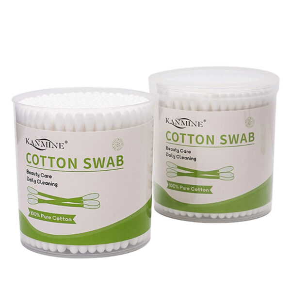 Plastic Stick Cotton Swabs 200 Count in Plastic Canister - Image 4
