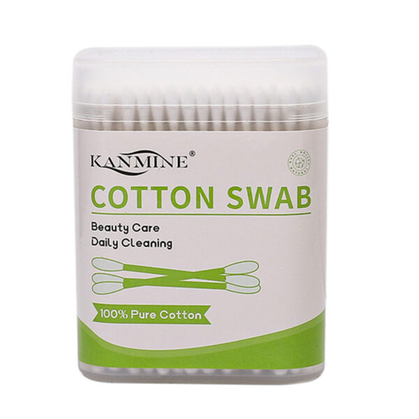 Ear Spoon Tip Paper Stick Baby Cotton Swabs 200 Count in Plastic Canister - Image 3
