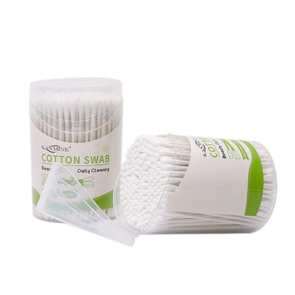 Ear Spoon Tip Paper Stick Baby Cotton Swabs 200 Count in Plastic Canister - Image 5