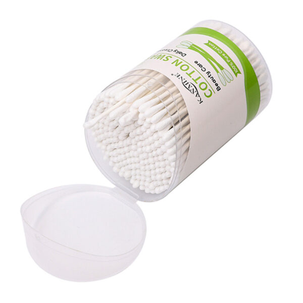 Ear Spoon Tip Paper Stick Baby Cotton Swabs 200 Count in Plastic Canister - Image 3