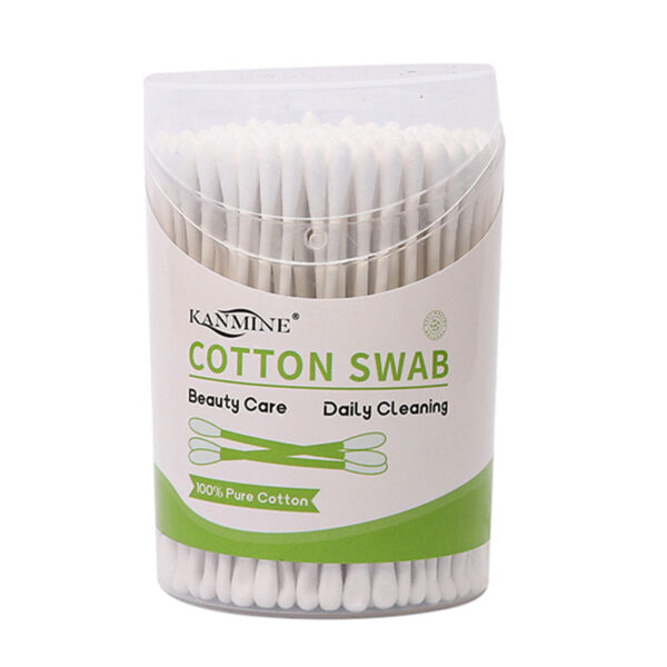 Ear Spoon Tip Paper Stick Baby Cotton Swabs 200 Count in Plastic Canister - Image 4